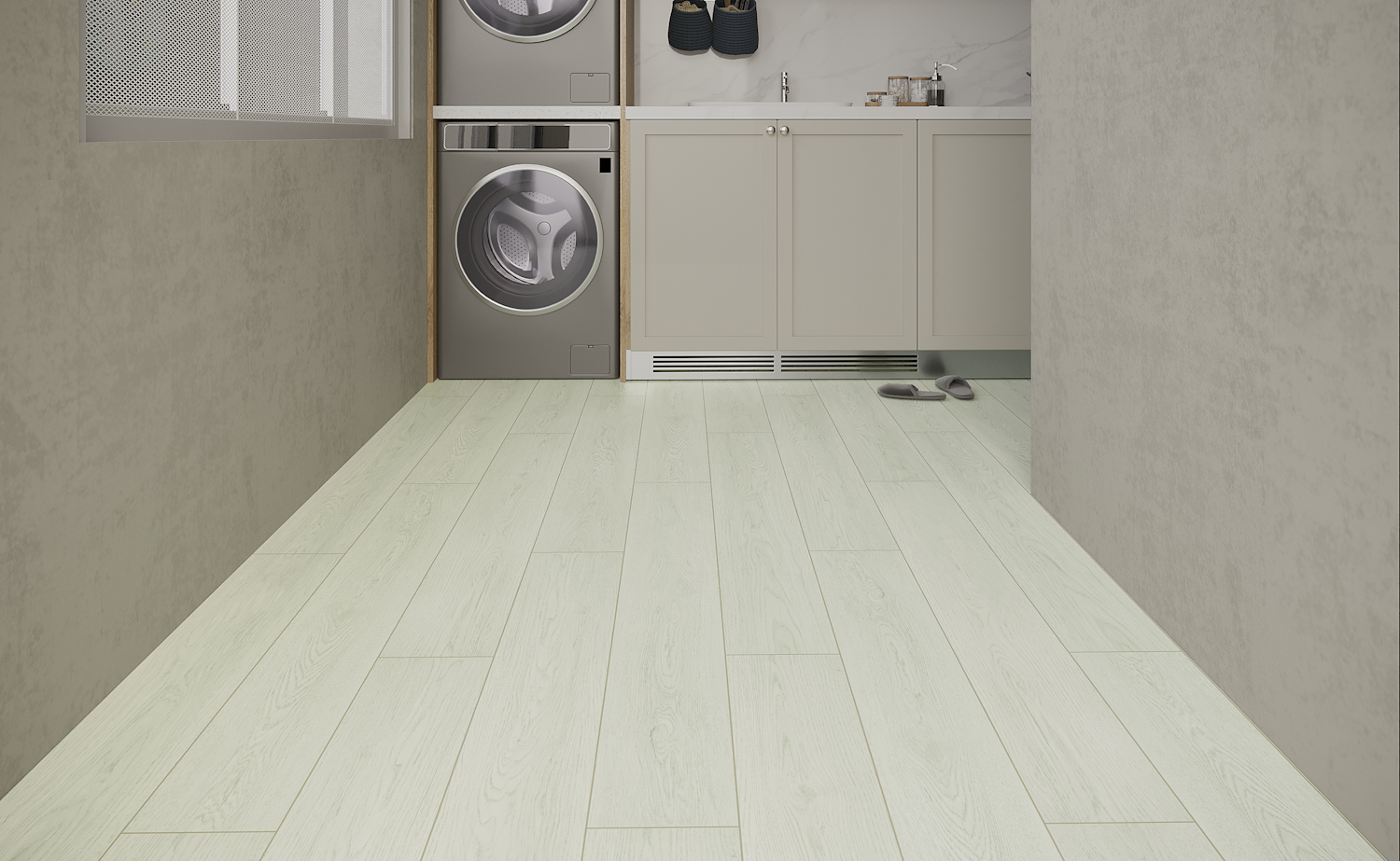 Кварцвиниловая плитка Art East замковая Art Tile Click Ясень Виченца 45-09-ATC 1220×180×4 фото в интерьере